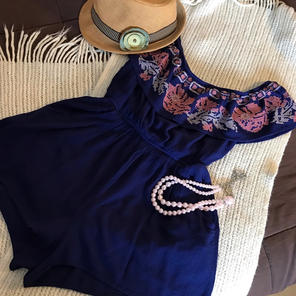 Blue Rain Women Romper Size M